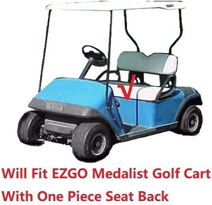 Huskey Parts Company EZGO Front Seat Cover Orange Diamond Stitching Medalist TXT 94-13 Golf Cart, 2PC