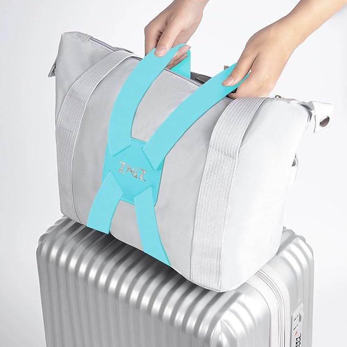 ZINZ Luggage Strap, High Elastic Suitcase Belt Adjustable Bag Bungees for Easier Travel，Light Green