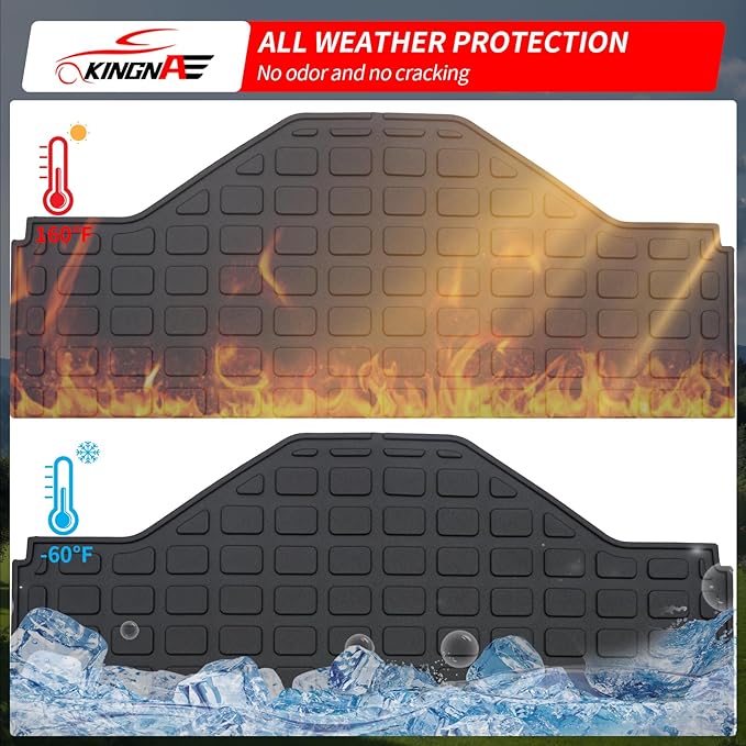 Floor Mats Compatible with 2023-2025 Evolution D5 Golf Cart (D5 Ranger and D5 Maverick with and Without The Plus) 2+2 Model TPE All Weather Guard Protector Accessories