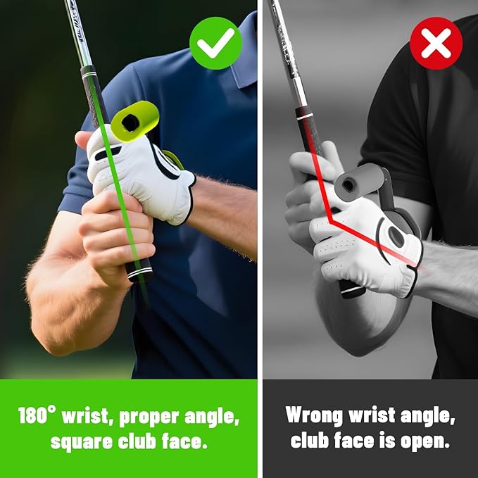 Golf Swing Trainer with Golf Swing Training Aid, Golf Grip Trainer Enhance Grip Strength Precision, Correct Hand Posture, Wrist Trainer Kit with Arm Band for All Golfers