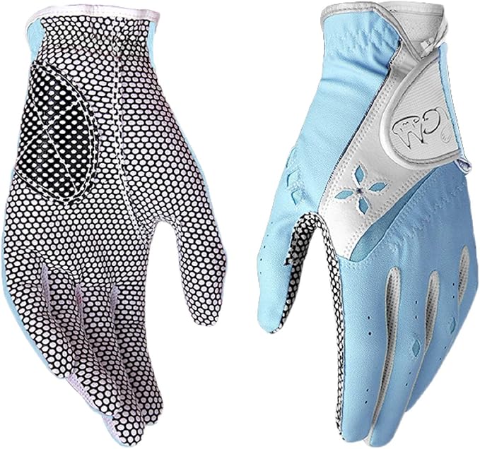 PGM Women's Golf Glove One Pair, Improved Grip System, Cool and Comfortable