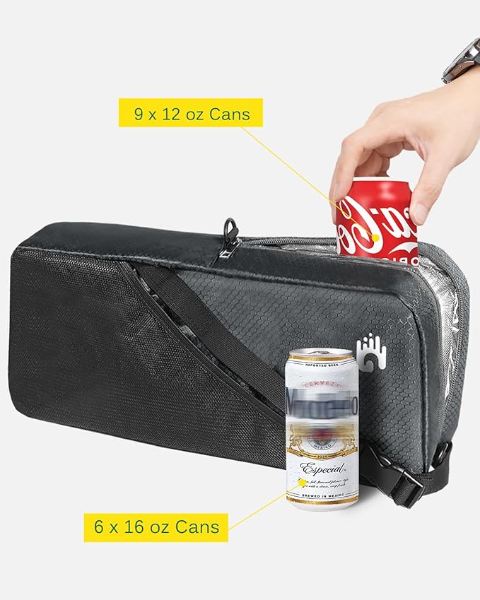 Golf Cooler Bag with Ice Packs - Golf Gifts for Men Fits in Golf Bags Golf Accessories Fathers Day Dad Gifts from Daughter Son Wife - Keeps 6 Beer Cans or 2 Wine Bottles Cold for Hours