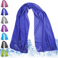 Cooling Towel for Neck and Face - 43.3" x 15.7" - Quick-Dry Microfiber - Ideal for Hot Weather, Gym, Fitness, Camping, Yoga Sport, Golf - Navy Blue