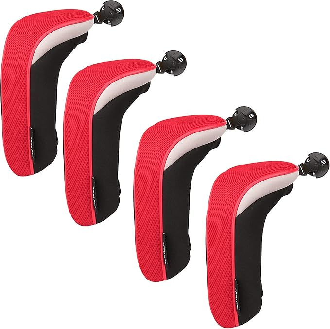 Sword &Shield sports Golf Hybrid Club Head Covers Set of 4 with Interchangeable No. Tag UT Cover
