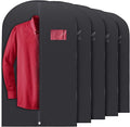 PLX 40" Black Garment Bags Suit Bag for Travel & Clothing Storage of Dresses, Shirts, Fur Coats, Jackets & Dance Costumes - Hanging Suit Cover for Men & Women Closet Storage Garment Protector