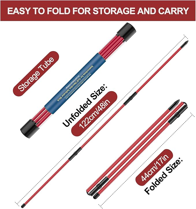Golf Alignment Sticks 2 Pack,Golf Alignment Rods Upgraded 48" Collapsible Golf Practice Sticks Golf Training Aid for Aiming,Putting,Golf Training Sticks with Clear Tube Case