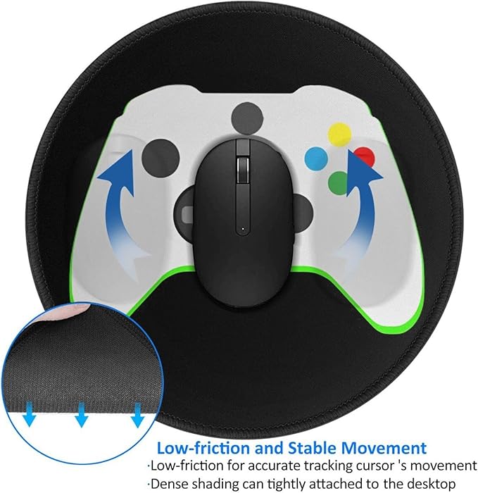 Mouse Pad, Video Games Mouse Pads for Desk, Stitched Edge Mousepad with Non-Slip Rubber Base, Gaming Mouse Mat for Computer Laptop Home Office