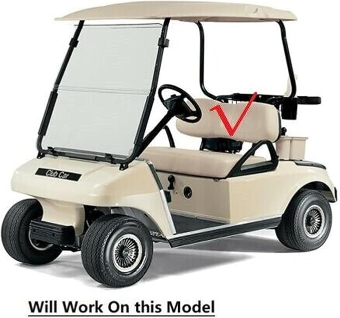 Huskey Parts Company 4PCS Brown Golf Cart Seat Covers Diamond Stitching for Club Car DS 2000.5-2013, Marine Grade Vinyl, Custom Fit, Staple On