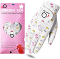FINGER TEN Ladies Golf Gloves Left Right Hand 1 Pack, Golf Glove for Women's Golfer Lh Rh All Weather Grip, Size Fit Small Medium Large XL