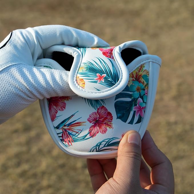 Golf Club Covers Driver Covers Fairway Wood Headcover Hybrid Cover Leather Mallet Putter Covers Blade Headcovers Golf Head Covers for Most Brand