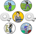 Magnetic Golf Ball Marker Clips, Funny Golf Ball Markers with Magnetic Clip, Enamel Golf Ball Markers Hat Clip Magnet for Men Women Golfer Gifts