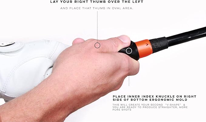Links Golf Grip Trainer LH/RH Attachment for Improved Hand Positioning on Golf Club - Golf Swing Trainer