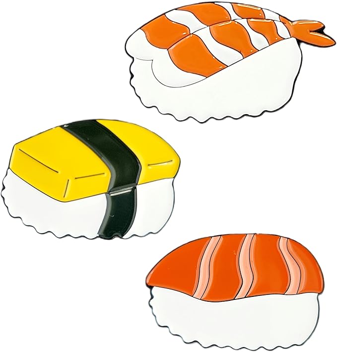 Funny & Unique Golf Ball Markers with Hat Clip – Food & Fun Icons – Perfect Golf Accessories & Gifts