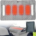 Universal Heated Golf Cart Seat Cover - Waterproof Golf Cart Heater Accessory w/ 4-Zone Warmth, 3 Heat Levels, USB/Type-C & 12V Plug for EZGO/Yamaha/Club Car (Gray)