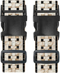 Nuxovilar Luggage Straps of 2 Set Marble Mosaic Pattern, 1.96x90.5 inches - Luggage Straps for Suitcases, Fit for Business Travel, Formal Trips, Daily Use