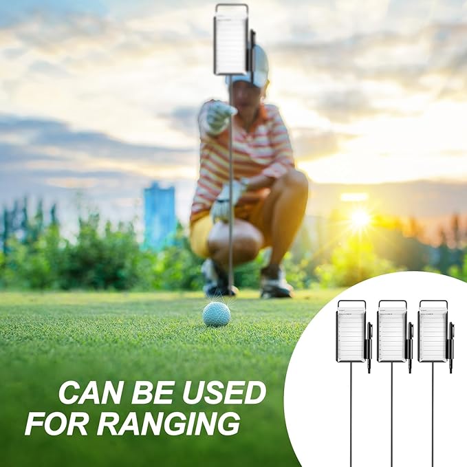 Shappy Golf Metal Proximity Marker with Black Markers and 1 Pcs (50 Sheets) Cards for Golf Marking