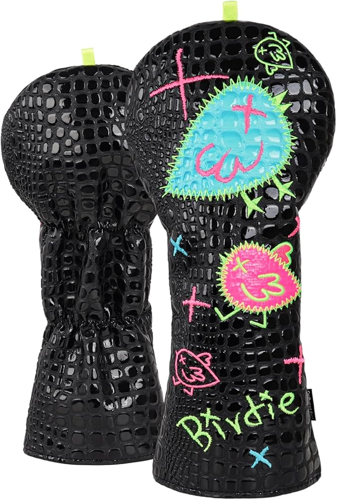 Craftsman Golf DF3 Putter Cover Golf Headcover Center Shaft Birdie Design OZ1 Headcover Mallet Putter Cover with Magnetic Closure for Driver Mid Mallet Putter Heel Shafted