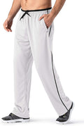 MAGNIVIT Men's Lightweight Sweatpants Loose Fit Open Bottom Mesh Athletic Pants with Zipper Pockets