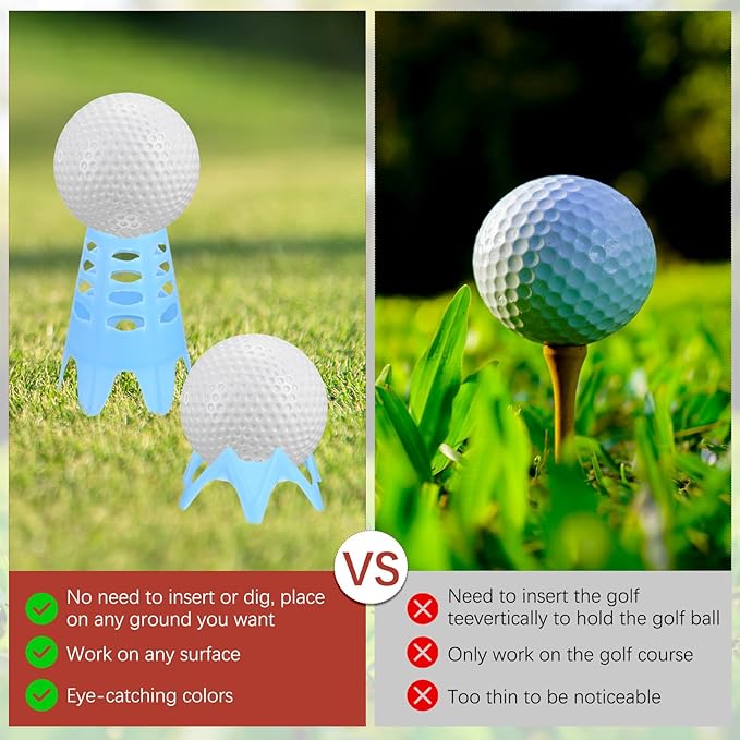 Golf Simulator Tees - Plastic Golf Tees Use for Home & Outdoor & Indoor Driving Range & Winter Turf - Pack of Mat Tees
