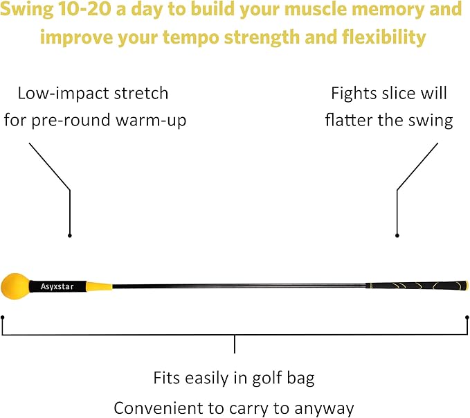 Golf Swing Trainer Aid - Power Flex Golf Swing Training aid for Strength and Tempo Golf Swing Speed Trainer Golf Training aid Golf Warm up Stick