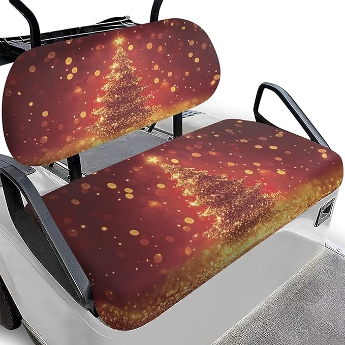 Golf Cart Seat Covers, Universal Fit & Nonskid Bottom Fits for Club Car 2 Person Seats Golf Carts