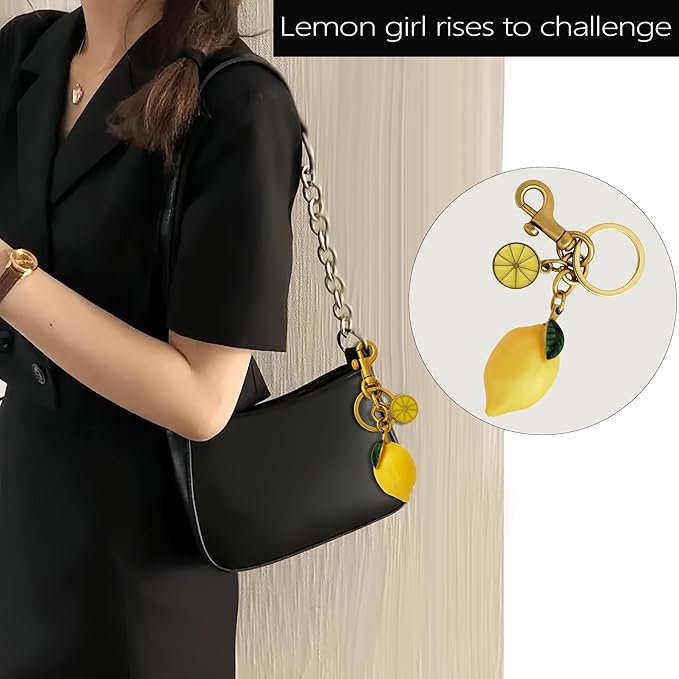 Cherry Bag Charm for Handbag, Big-Apple Strawberry Fruit Bag Charm Cherry Car Accessories KeyChain