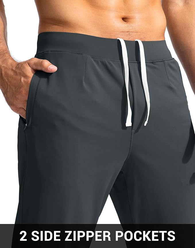 G Gradual Men's Golf Joggers Pants with Zipper Pockets Stretch Sweatpants Slim Fit Track Pants Joggers for Men Work Running