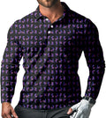 Men's Long Sleeve Golf Shirt Quick Dry 3 Button Work Fishing Outdoor Casual Collar Shirt