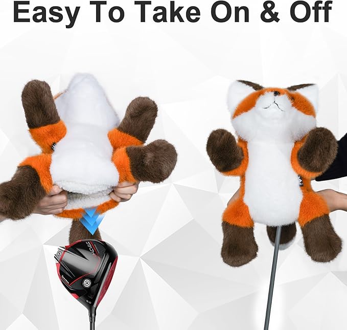 Golf Club Driver Headcovers Funny Animals Elephant Bear Driver Head Cover fits up to 460cc Driver Clube Head Great Gift Idea for Men Women Who Love Golf Also for Kids (Bear)