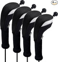 Andux 4pcs/Pack Long Neck Golf Hybrid Club Head Covers Dial No. Tag CTMT-02