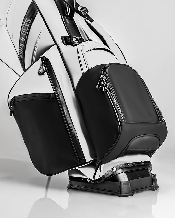Pins & Aces Player Preferred Golf Bag - Premium Design, Lightweight Golf Bag with Stand - Velvet-Lined 5-Way Club Divider System