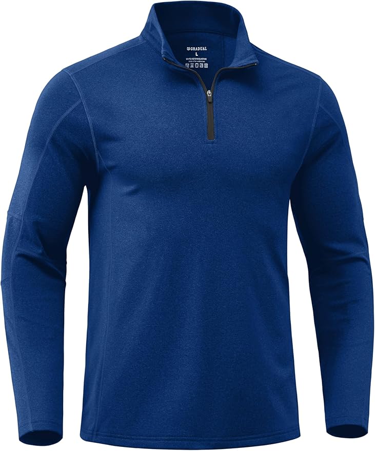 G Gradual Quarter Zip Pullover for Men Fleece Lined Sweatshirt Long Sleeve Winter Golf Shirt Mock Neck Polo Running Sweater