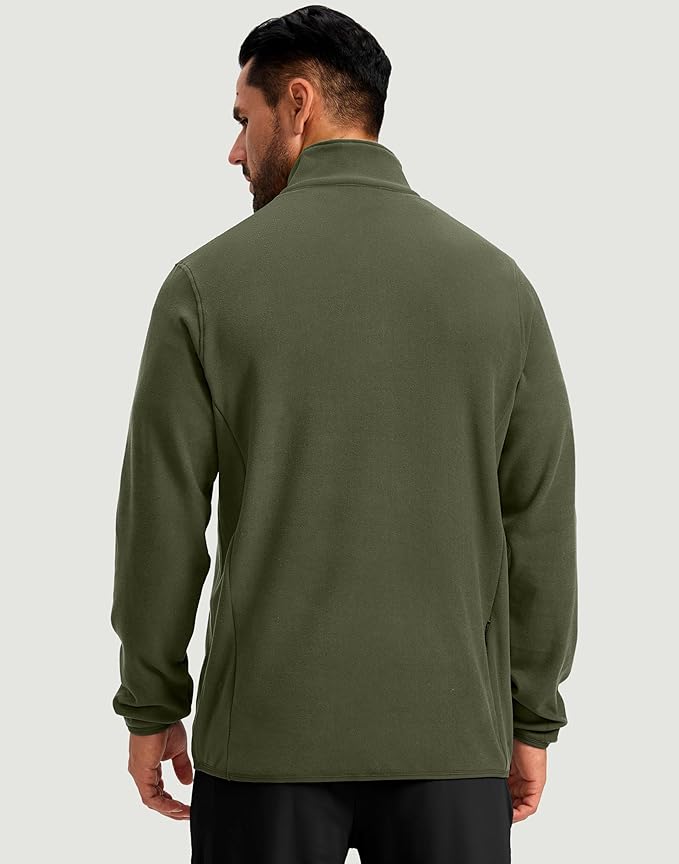 G Gradual Mens Quarter Zip Pullover Fleece with 2 Zipper Pockets Long Sleeve Golf Shirt Winter Athletic Sweater Lightweight