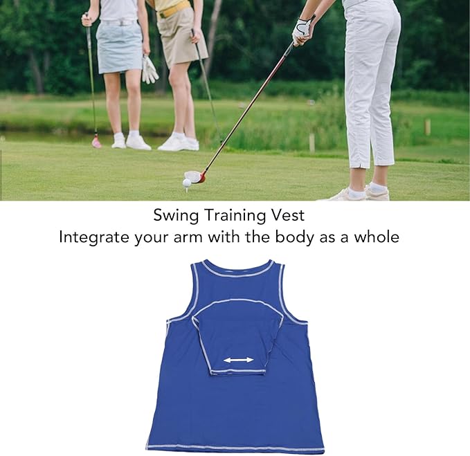 Club Swing Training Vest, Golf Posture Shirt with Swing Training Aid Blue S Lightweight for Outdoor Golf Practice Arm Body Alignment