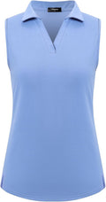Womens Sleeveless Golf Polo Shirts Lightweight Tennis Sport Tops