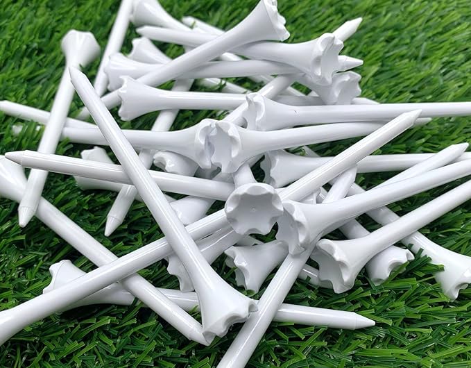 TRUESTRIKE Premium USA Golf Tees – 100-Pack Durable 3¼" / 2¾" Plastic Tees – Made in USA – Perfect Holiday Golf Gift