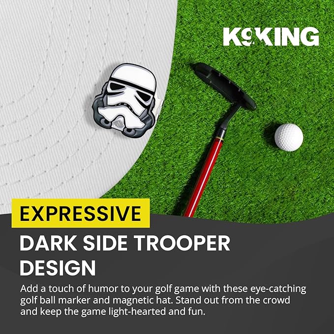 K9King Funny Golf Ball Marker with Magnetic Hat Clip – Unique Durable Enamel Ball Marker – Enhanced Golfing Fun Waterproof Scratch Free Golf Accessories and Gifts for Golfers