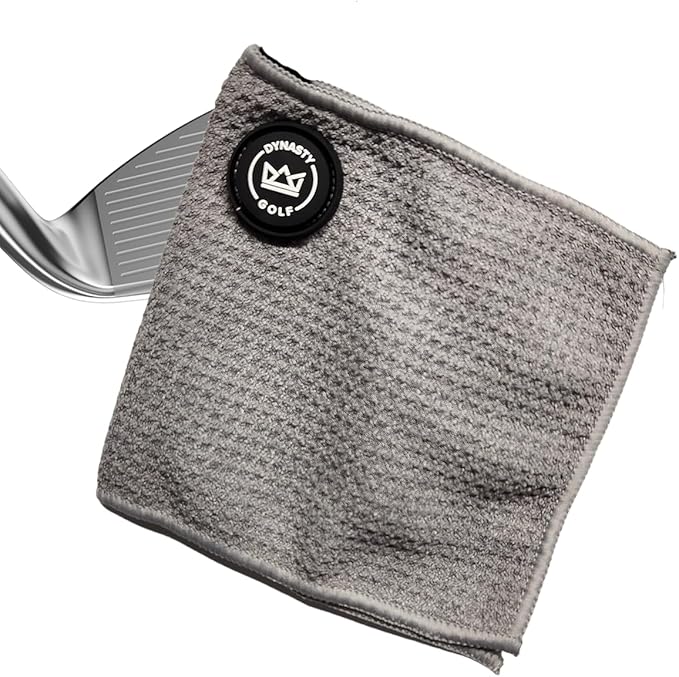 Golf Ball Towel - Small Magnetic Greens Towel - Golf Ball Cleaner for Around The Greens - Pocket Towel and Magnet Hand Towel