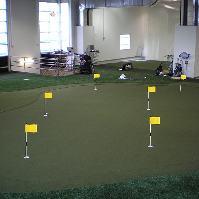 KINGTOP Solid Golf Flag All 8x6 Inch - 420D Nylon, Tube Inserted - Mini Putting Green Flags for Backyard Practice