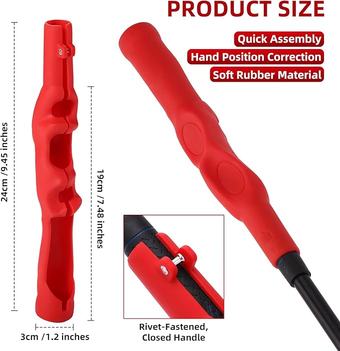 Golf Grip Trainer, Golf Grip Training Aid for Correct Hand Positioning, Removable Swing Grip for right Golfers