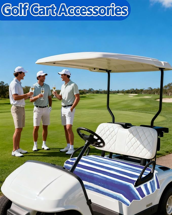 Comfortable Golf Cart Seat Covers, Soft Golf Cart Towel, Golf Cart Accessories, Club Car and Other 2-Seat Golf Carts