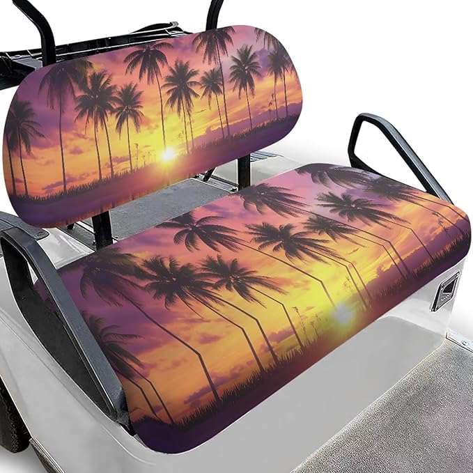 Fashion Print Golf Cart Seat Covers 2 Passenger Golf Cart Backrest Cover Golf Cart Seat Towel Gift for Friends