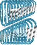 20pcs 2.7" Carabiner Clip Durable Carabeaner Hooks Small Carabiner D Clip