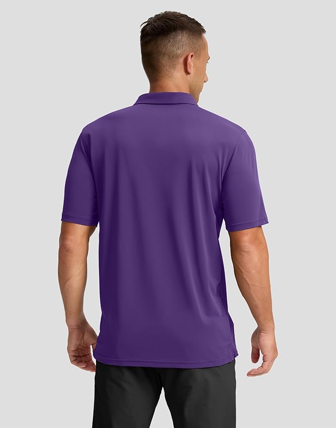 Men's Golf Shirts Dry Fit Moisture Wicking Performance Short Sleeve Collared Polo Shirts for Casual Athletic Business