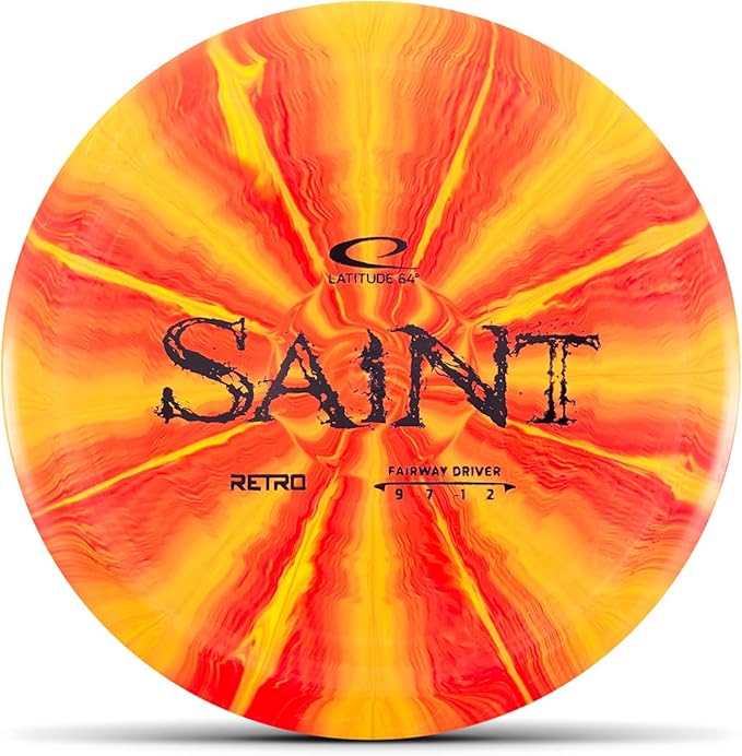 Latitude 64 Retro Burst Disc Golf Starter Set (3-Pack) - Disc Golf Discs Set for New to Intermediate Players | Includes Keystone, Fuse, Saint, Ballista | Grippy Base Plastic | Colors Vary