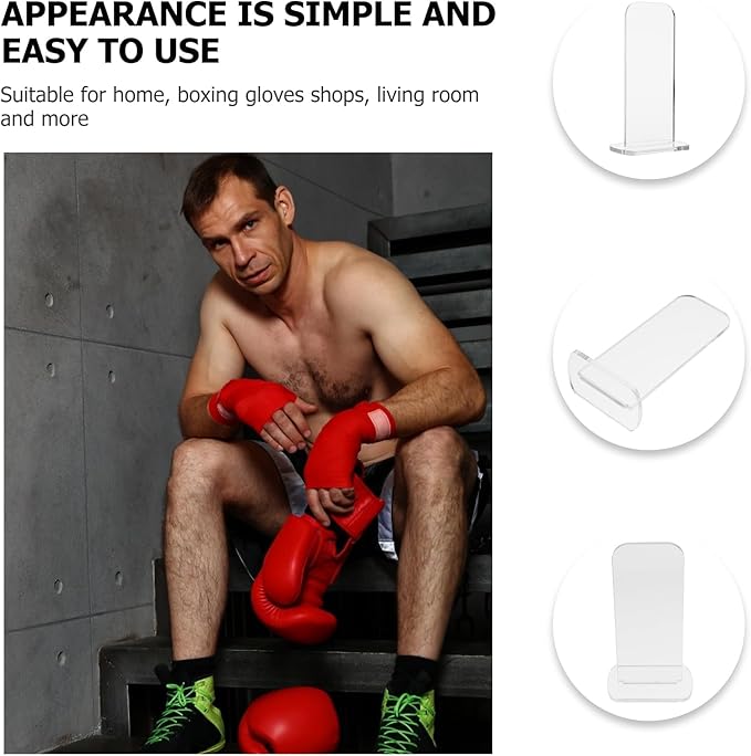 NUOBESTY Boxing Glove Holder Universal Gloves Display Stand Vertical Desk Stand Vertical Holder Rack Baseball