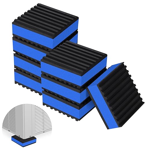 ToLanbbt 8 Pack Anti Vibration Pads for Washing Machine 2"x2", 7/8"T EVA Mechanical Damping Vibrating Sound Isolation Pad Rubber Isolator Mat for Compressor, Air Conditioner, Washer, Dryer, Treadmill