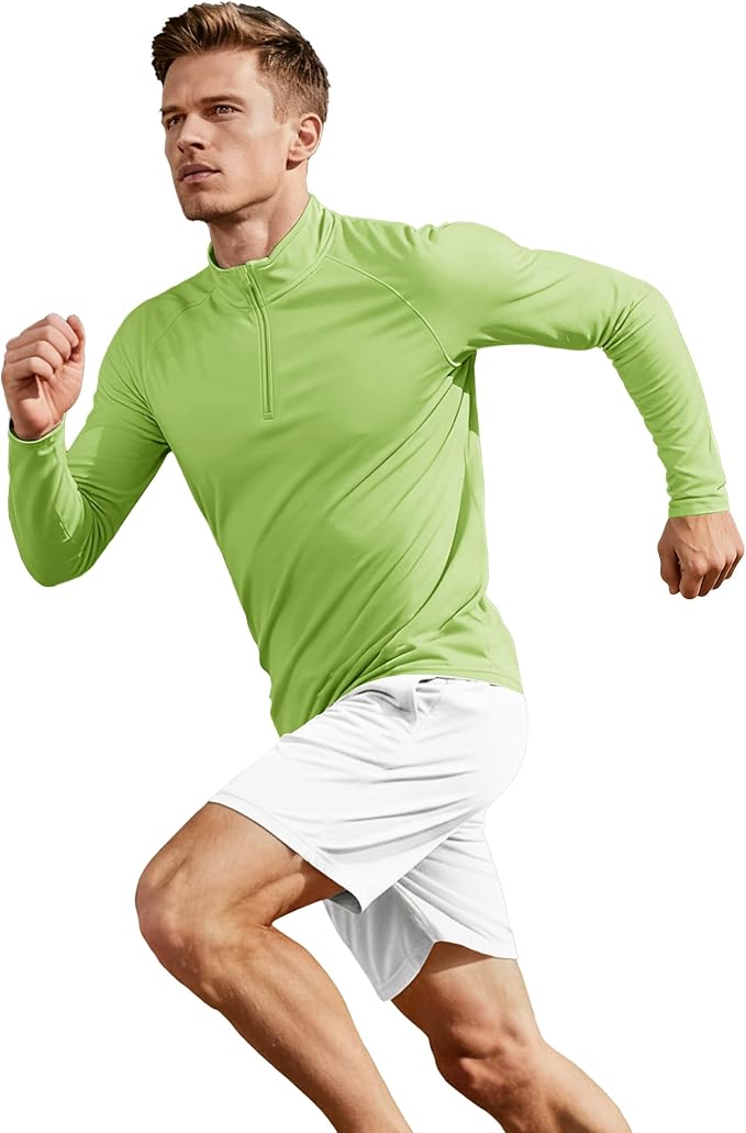 Boladeci Men's UPF 50+ Sun Shirts 1/4 Zip Long Sleeve SPF UV Protection Lightweight Quick Dry Quarter Zip Golf Shirts