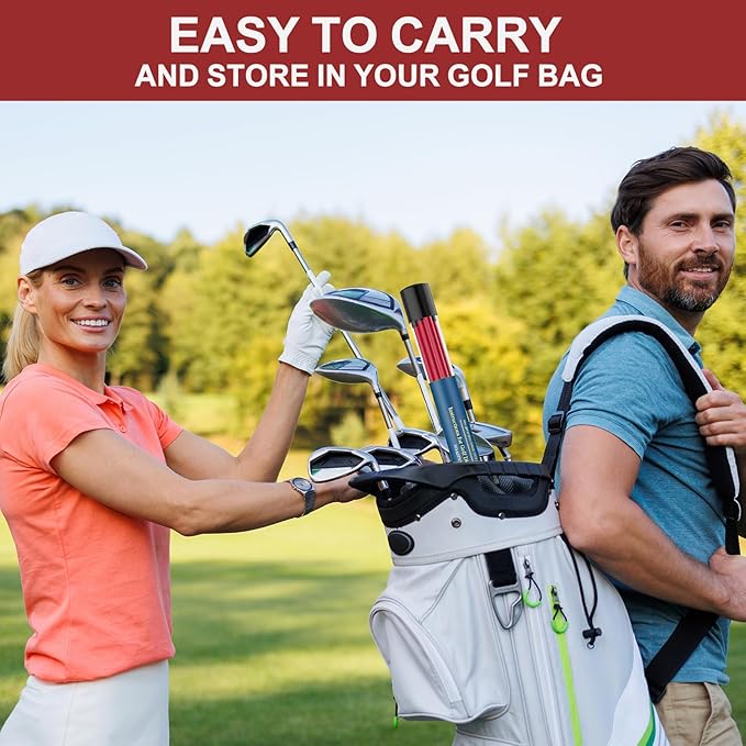 Golf Alignment Sticks 2 Pack,Golf Alignment Rods Upgraded 48" Collapsible Golf Practice Sticks Golf Training Aid for Aiming,Putting,Golf Training Sticks with Clear Tube Case