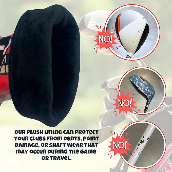 Funny Golf Club Covers The Hammer Driver Headcover and Little Hammer Fairway Wood Head Covers, Golf Accessories for Men, Golfer Gifts for Men, Golf Head Covers for Dad